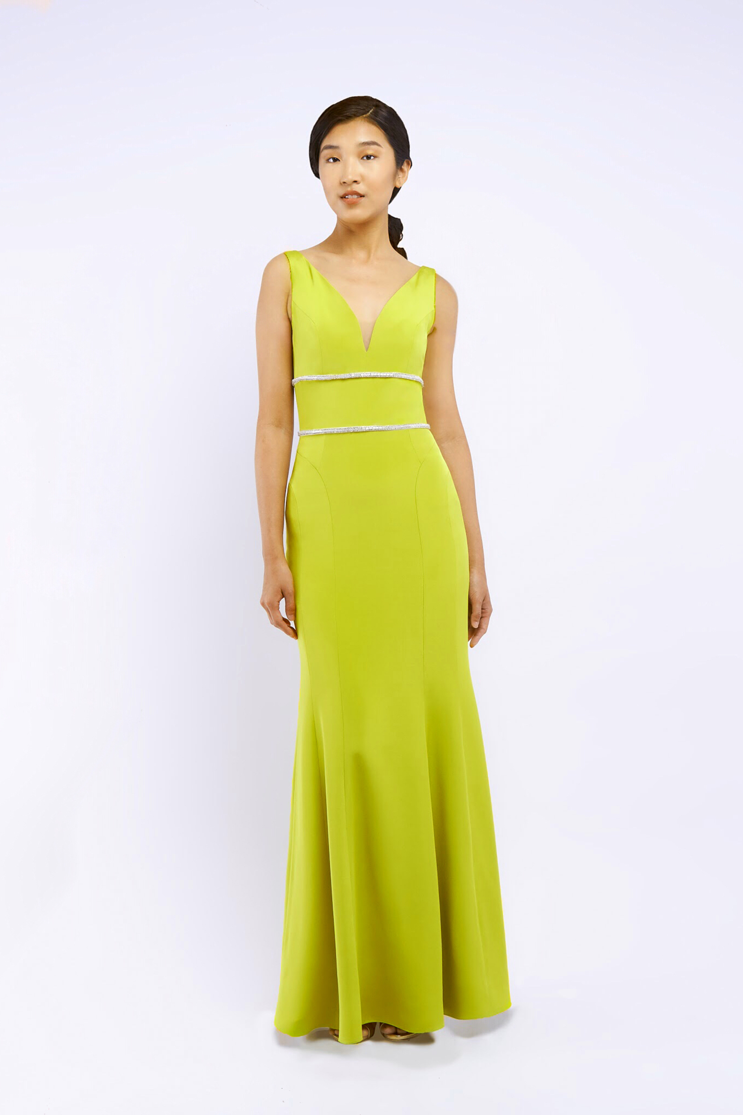 Fit and flare gown with pleated silk organza cap sleeves - Commitment Look 4 - Verdin New York