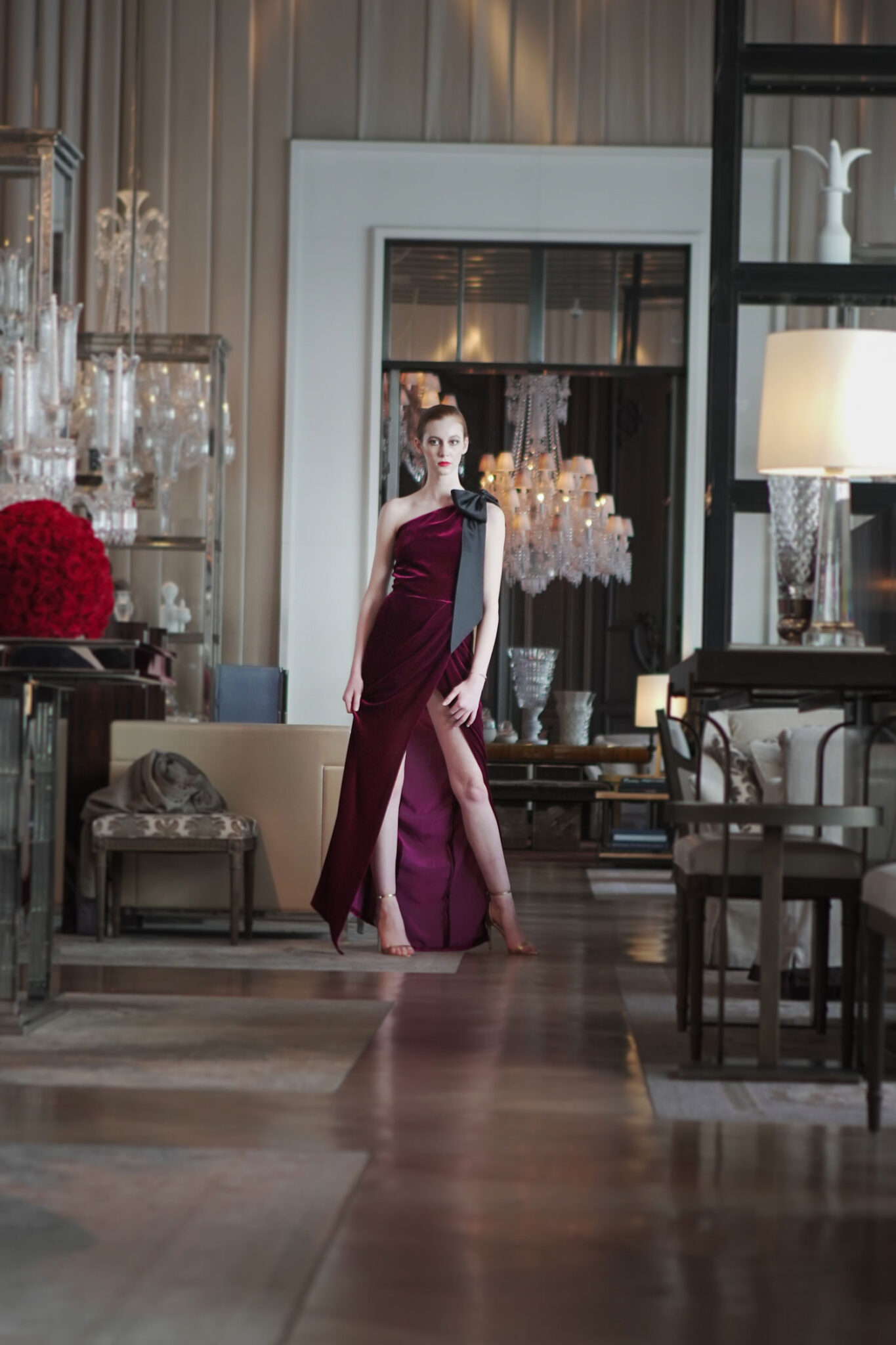 Fairytale Look 6 - Elegant open dress in purple - Verdin New York