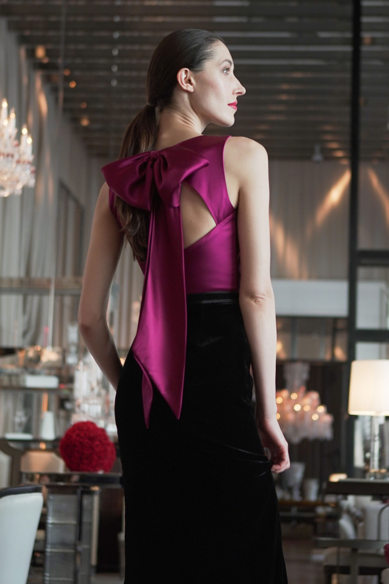 Fairytale Look 7 - Elegant dress for special occasions in purple - Verdin New York