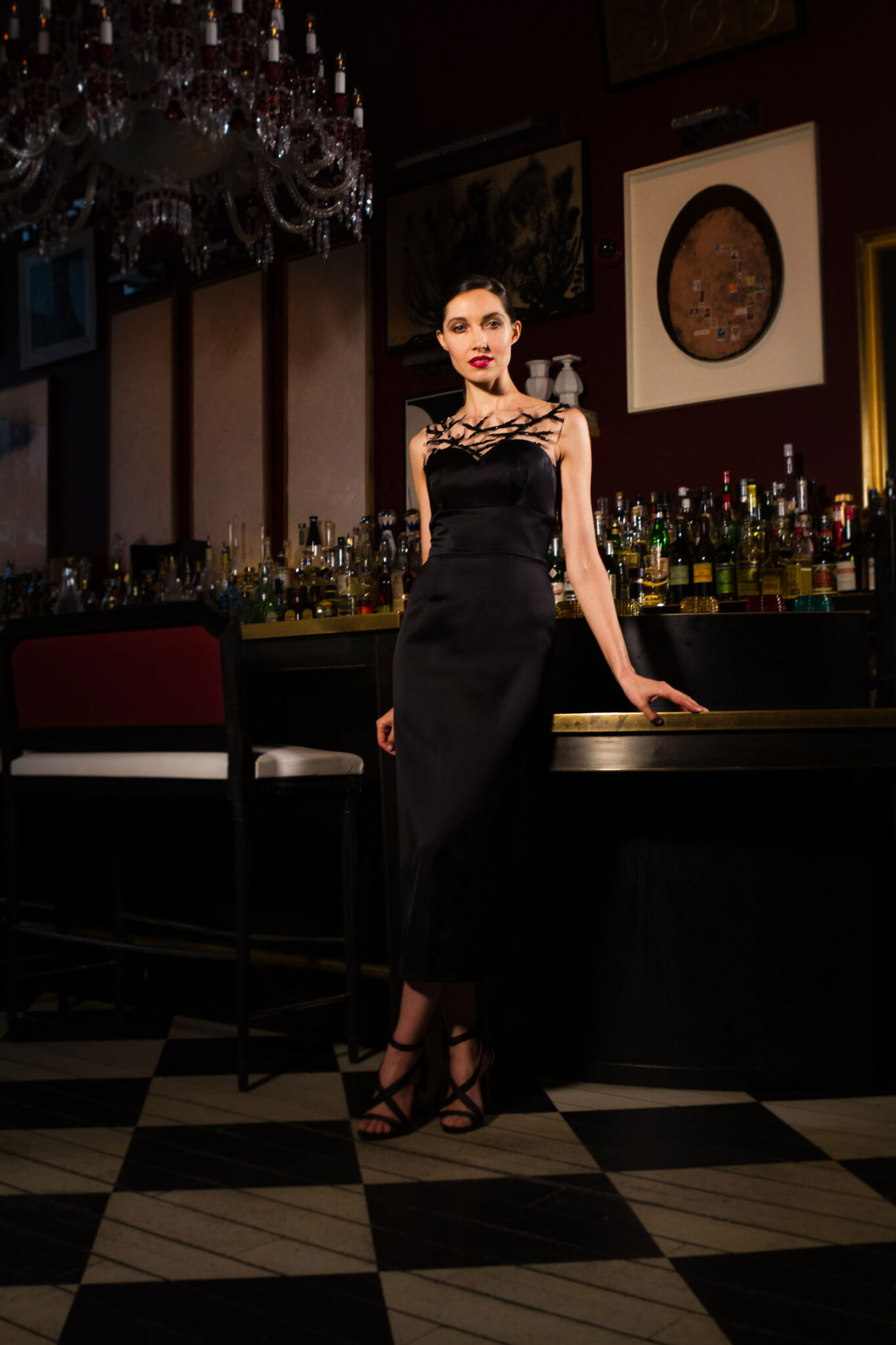 Promises Look 3 - Strapless design dress in black ready for dazzle - Verdin New York